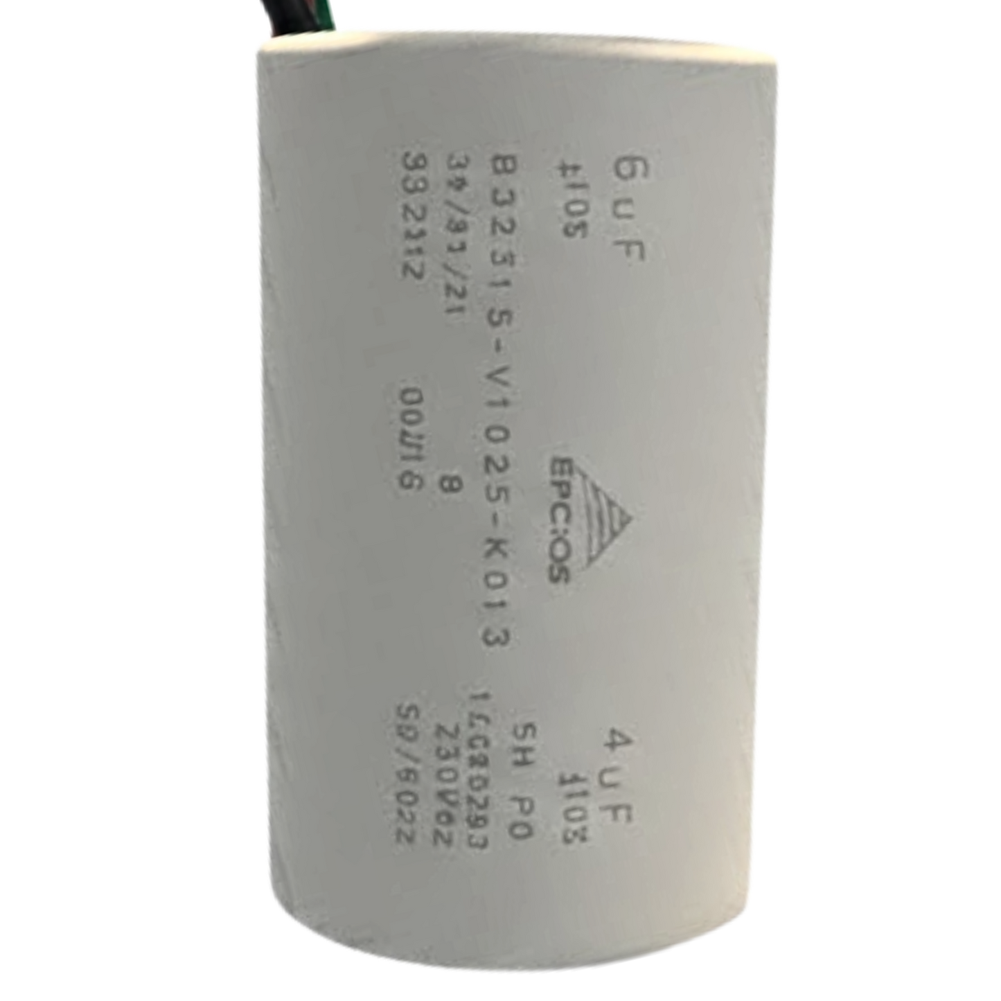 Capacitor De Partida 6uF+4uF 250V 30x48mm (3Fios)