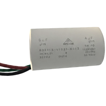 Capacitor De Partida 6uF+4uF 250V 30x48mm (3Fios)