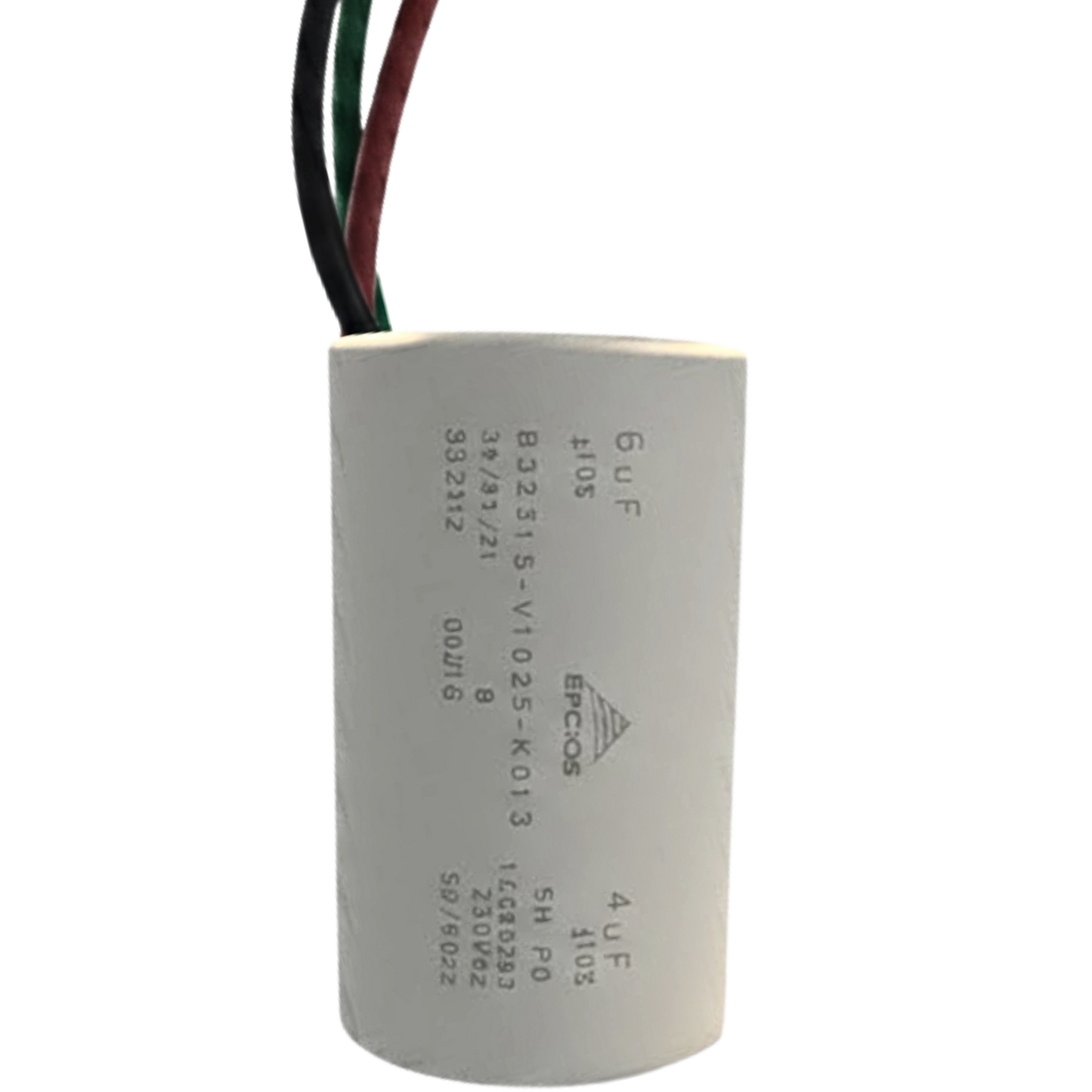 Capacitor De Partida 6uF+4uF 250V 30x48mm (3Fios)