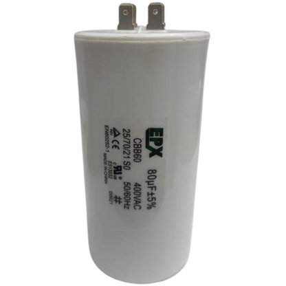 Capacitor De Partida 80uF 400V 60x120mm (Fast-on)