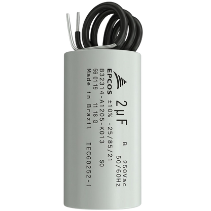 Capacitor De Partida 2uF 250V 25x41mm (2Fios)