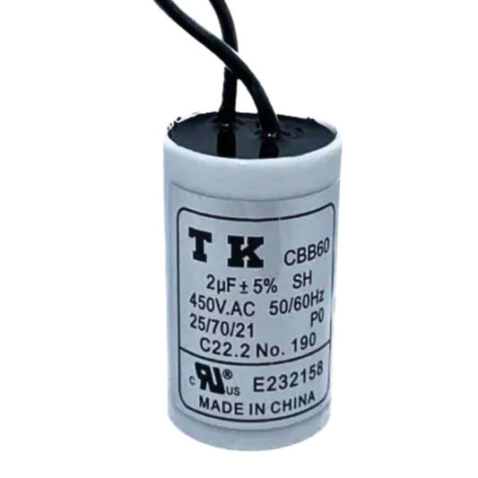 Capacitor De Partida 2uF 450V 25X45mm (2Fios)