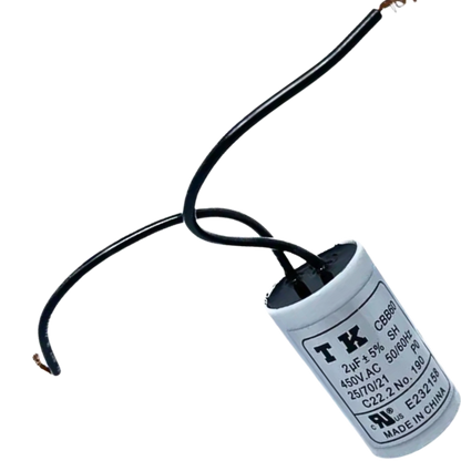 Capacitor De Partida 2uF 450V 25X45mm (2Fios)