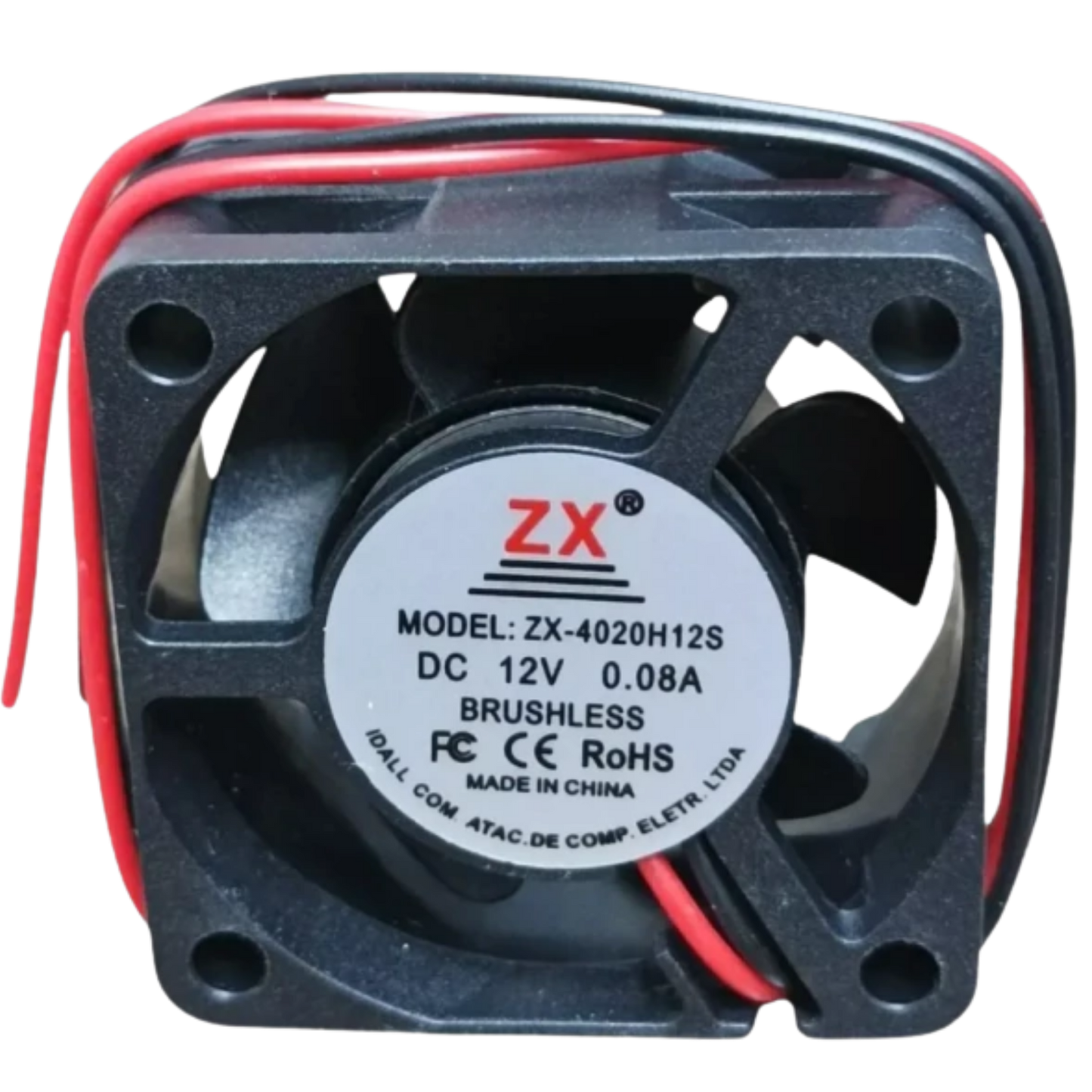Microventilador ZX-4020H12S 12VDC 0,08A 40x40x20mm