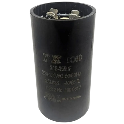 Capacitor De Partida 216uF-259uF 220/250V 46x70mm (Fast-on)