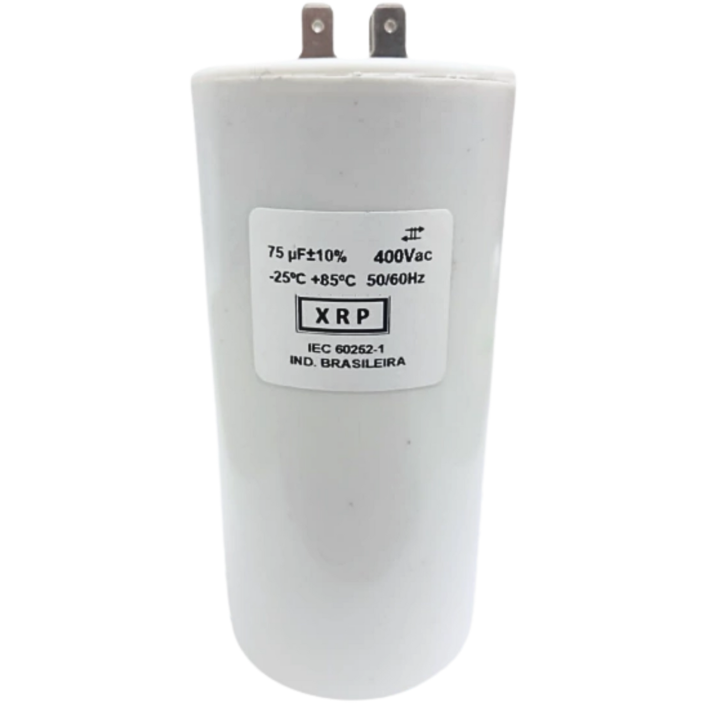 Capacitor De Partida 75uF 400V 60x120mm (Fast-on)