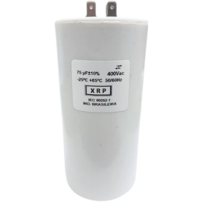 Capacitor De Partida 75uF 400V 60x120mm (Fast-on)