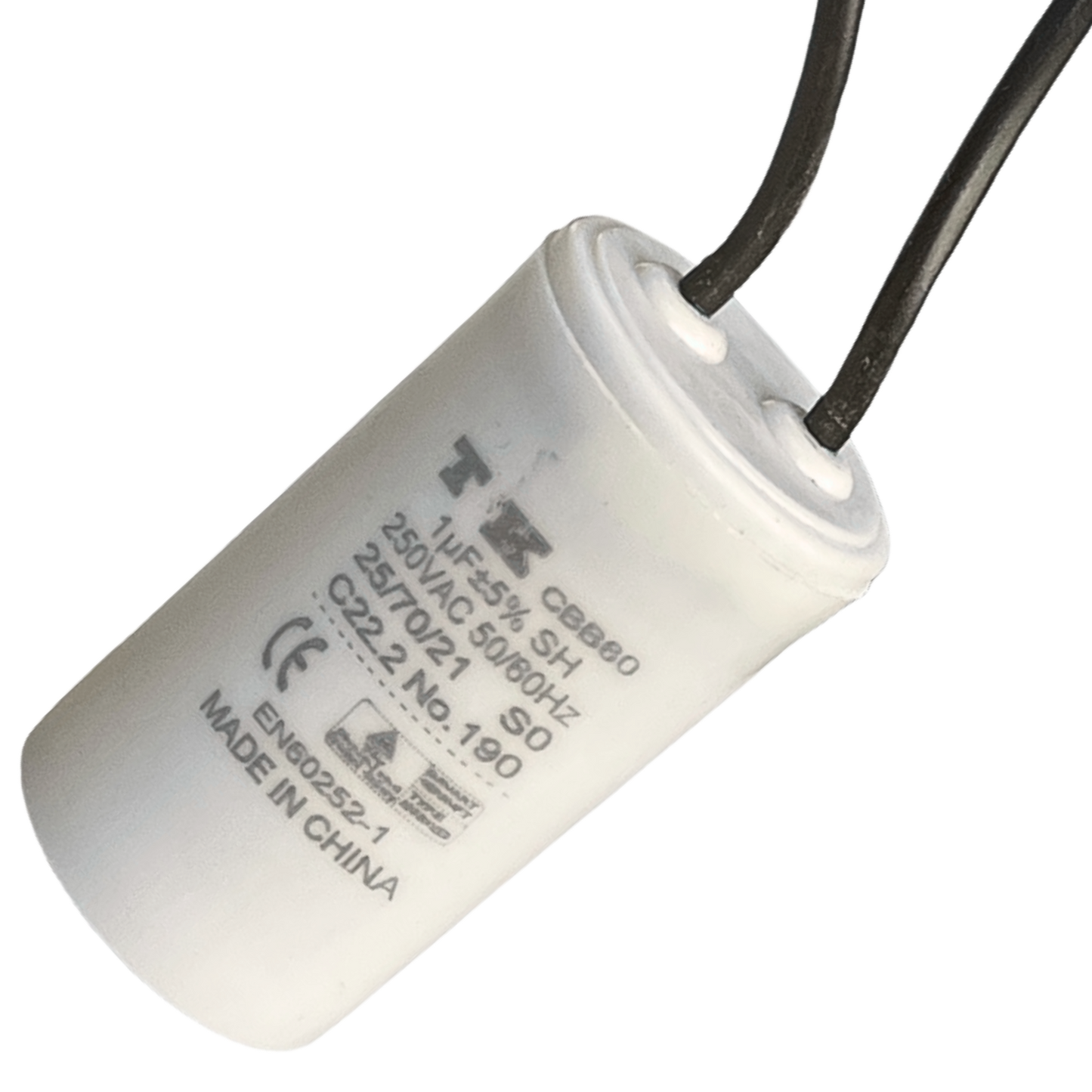Capacitor De Partida 1uF 250V 26x45mm (2Fios)