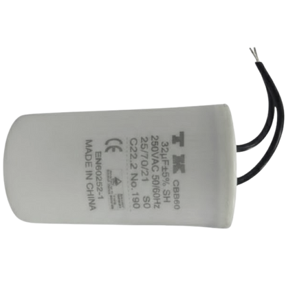 Capacitor De Partida 32uF 250V 40x70mm (2Fios)