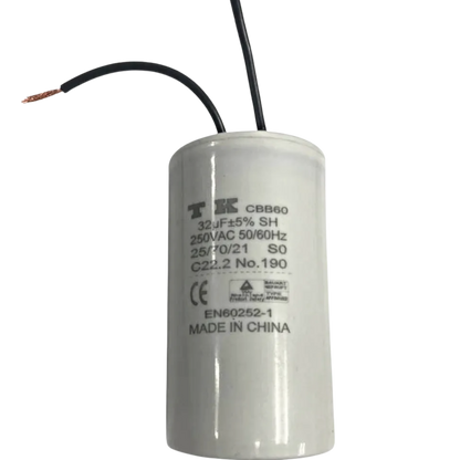 Capacitor De Partida 32uF 250V 40x70mm (2Fios)