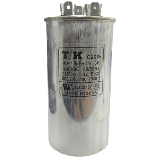 Capacitor De Partida 40uF+7,5uF 440V 55x105mm (Fast-on)