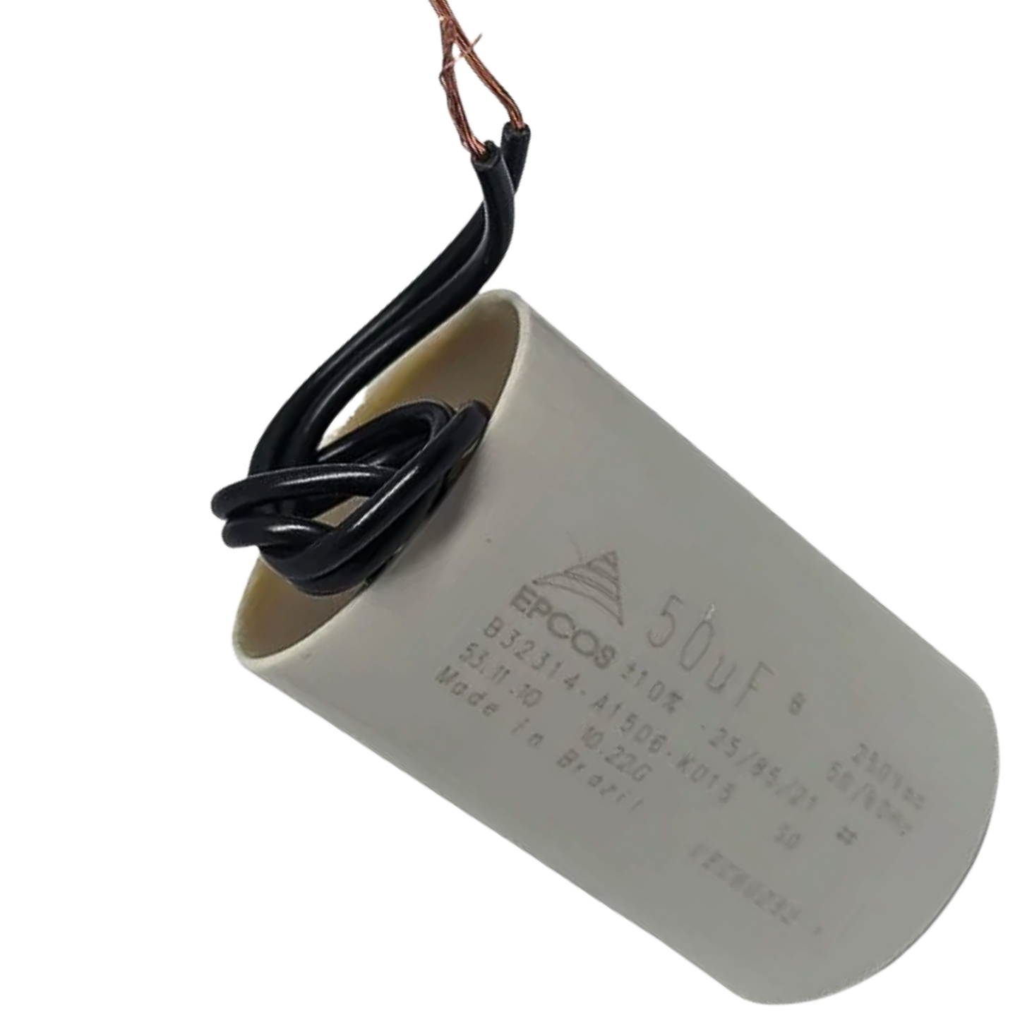 Capacitor De Partida 50uF 250V 40x62mm (2Fios)