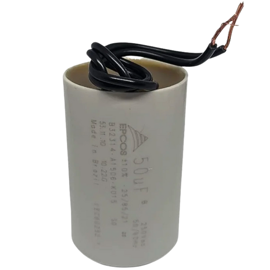 Capacitor De Partida 50uF 250V 40x62mm (2Fios)