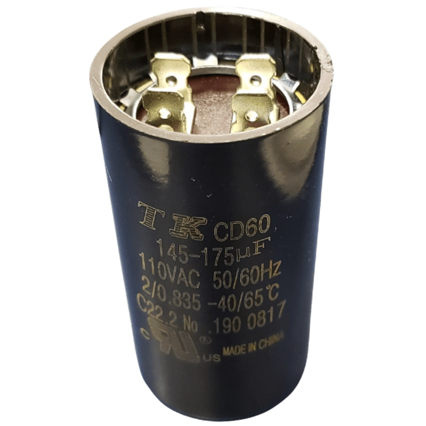 Capacitor De Partida 145uF-175uF 110V 36x70mm (Fast-on)