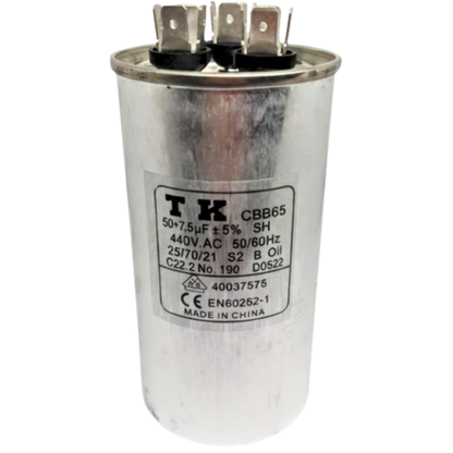 Capacitor De Partida 50uF+7,5uF 440V 55x105mm (Fast-on)