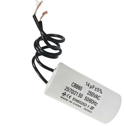 Capacitor De Partida 14uF 250V 30x46mm (2Fios)