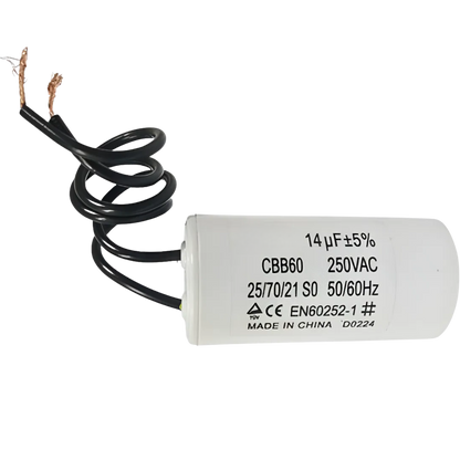 Capacitor De Partida 14uF 250V 30x46mm (2Fios)