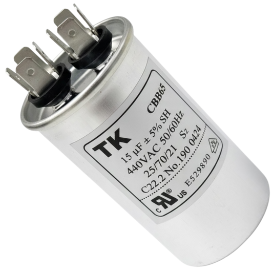 Capacitor De Partida 15uF 440V 40x70mm (Fast-on)
