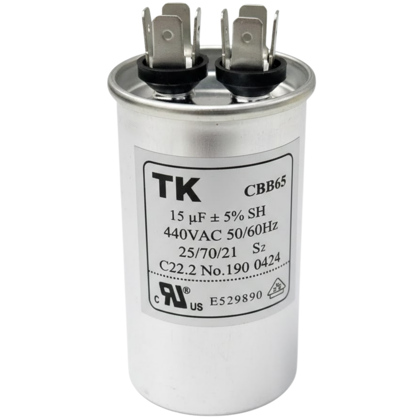 Capacitor De Partida 15uF 440V 40x70mm (Fast-on)