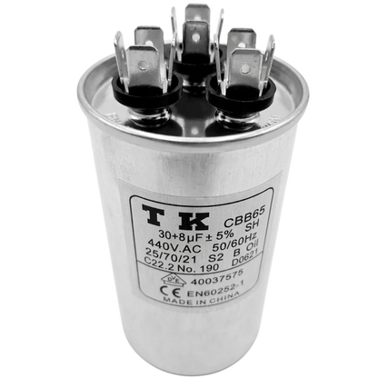 Capacitor De Partida 30uF+8uF 440V 50x90mm (Fast-on)