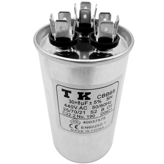 Capacitor De Partida 30uF+8uF 440V 50x90mm (Fast-on)
