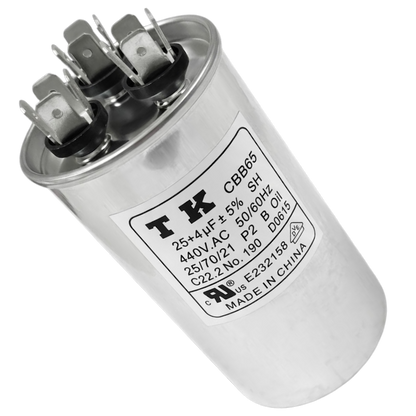 Capacitor De Partida 25uF+4uF 440V 50x90mm (Fast-on)