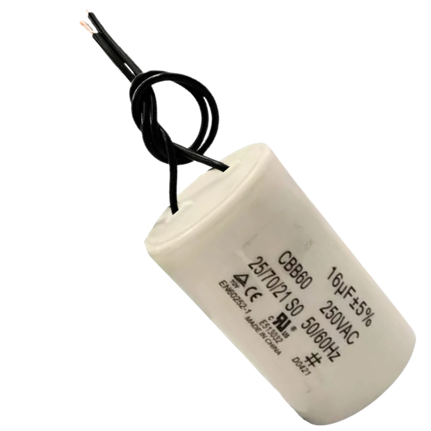 Capacitor De Partida 16uF 250V 30x45mm (2Fios)