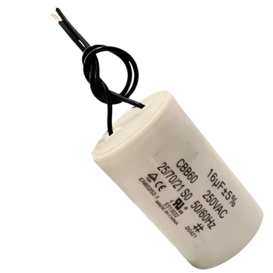 Capacitor De Partida 16uF 250V 30x45mm (2Fios)