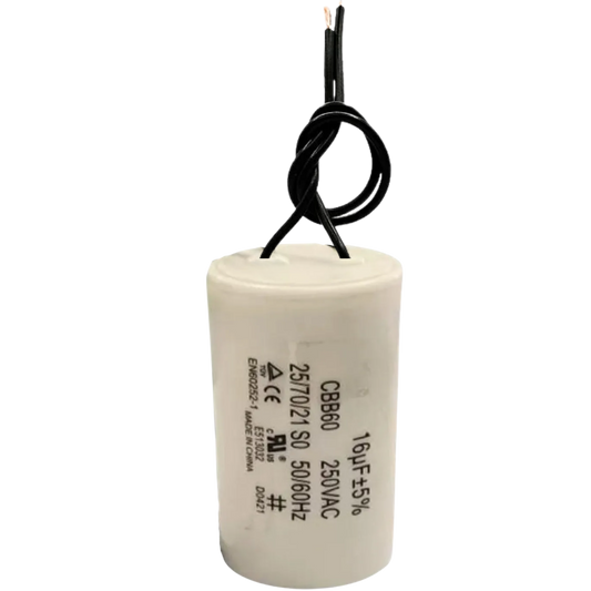 Capacitor De Partida 16uF 250V 30x45mm (2Fios)