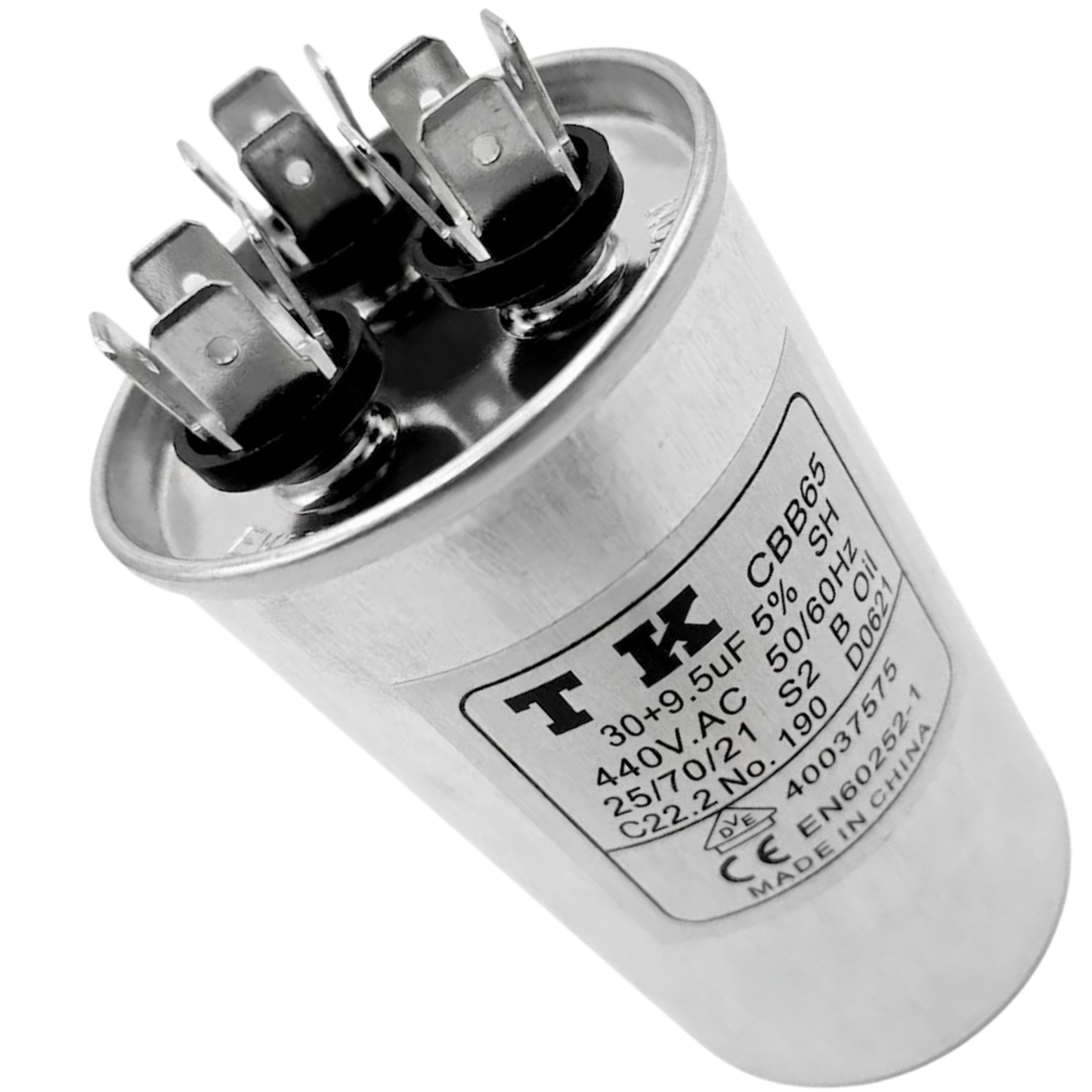 Capacitor De Partida 30uF+9,5uF 440V 50x90mm (Fast-on)