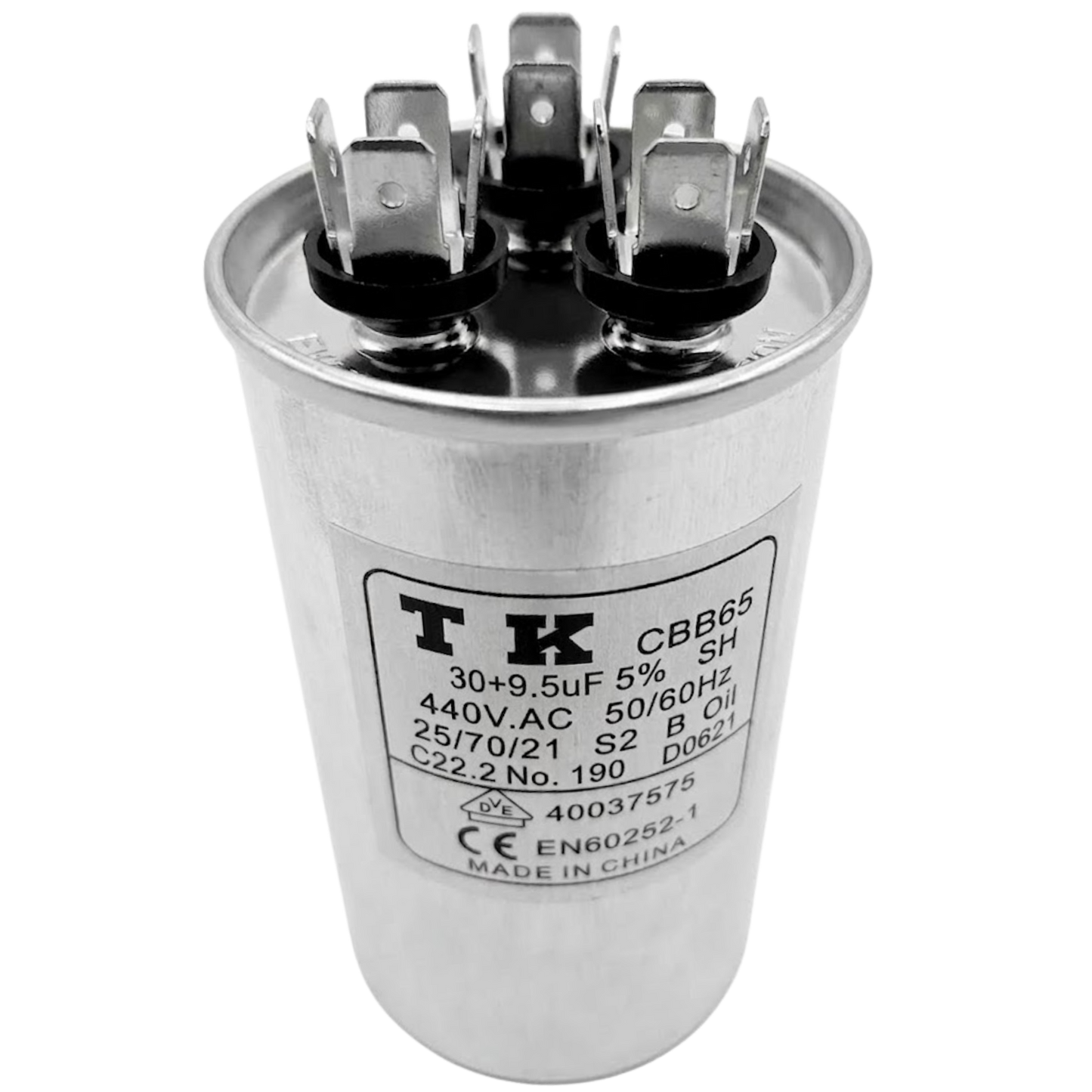 Capacitor De Partida 30uF+9,5uF 440V 50x90mm (Fast-on)