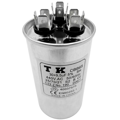 Capacitor De Partida 30uF+9,5uF 440V 50x90mm (Fast-on)