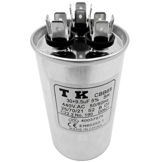 Capacitor De Partida 30uF+9,5uF 440V 50x90mm (Fast-on)