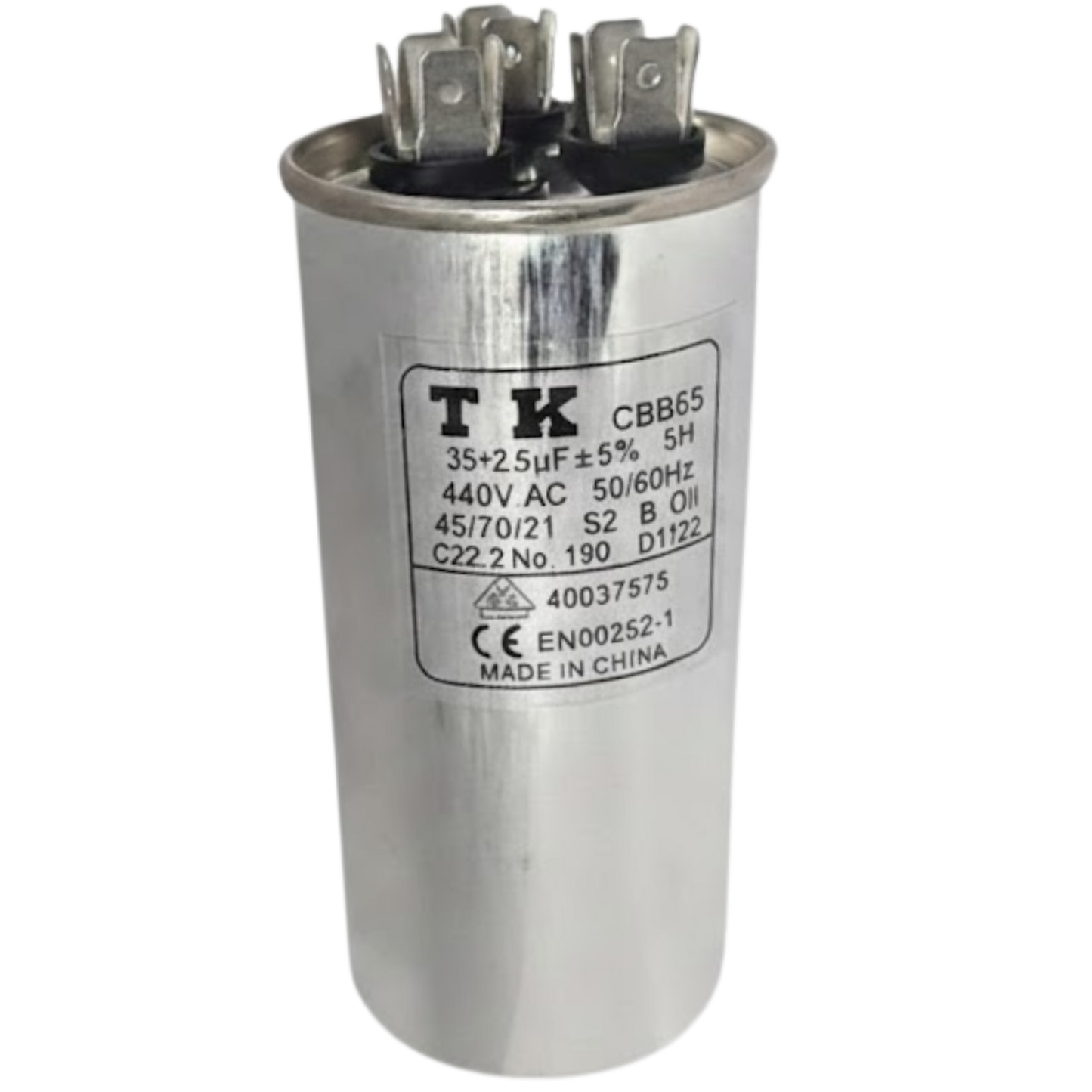 Capacitor De Partida 35uF+2,5uF 440V 50x105mm (Fast-on)