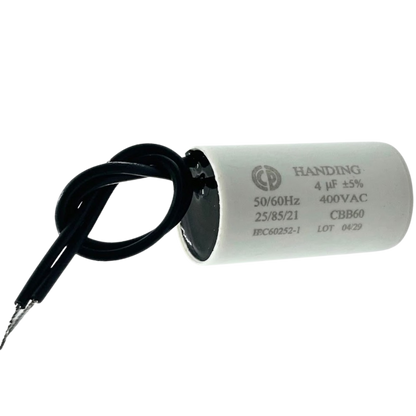 Capacitor De Partida 4uF 400V 24x48mm (2Fios)