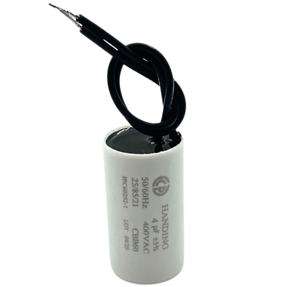 Capacitor De Partida 4uF 400V 24x48mm (2Fios)