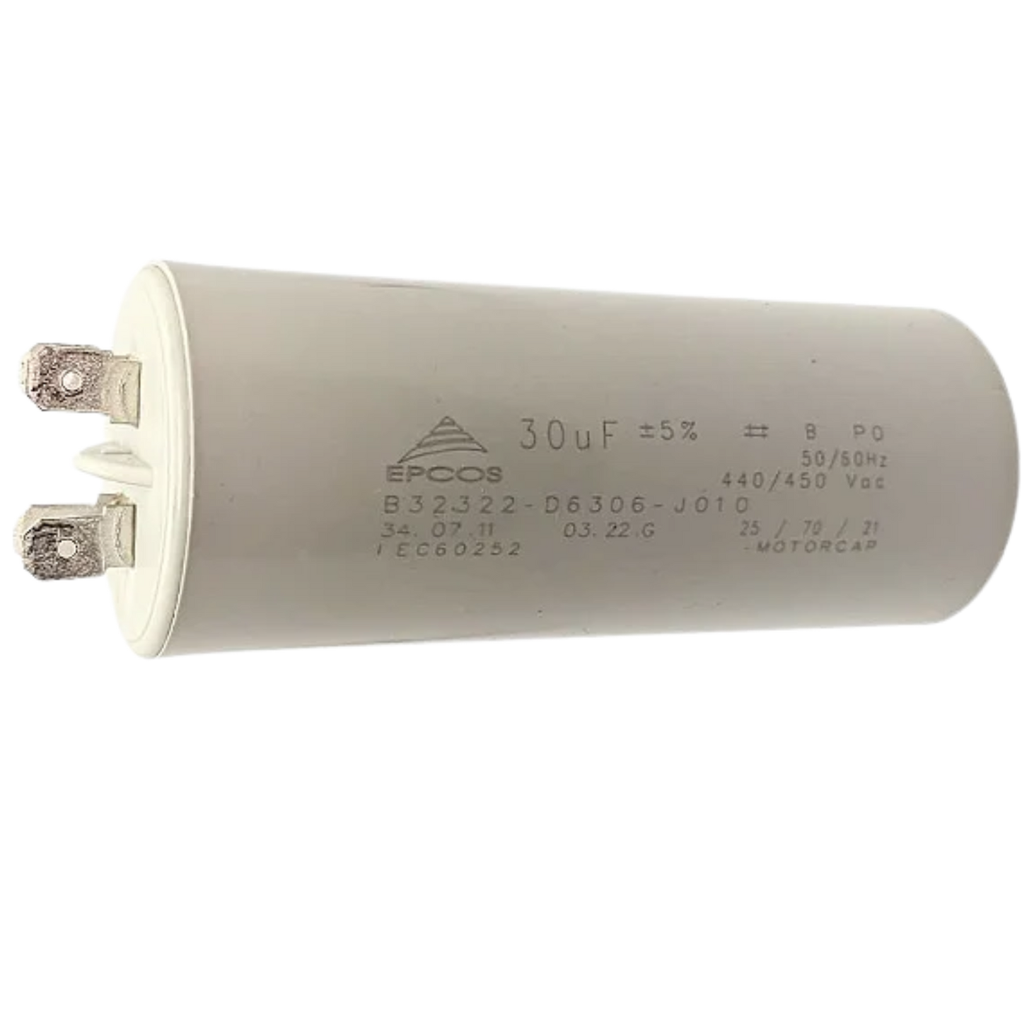 Capacitor De Partida 30uF 440/450V 40x98mm (Fast-on)