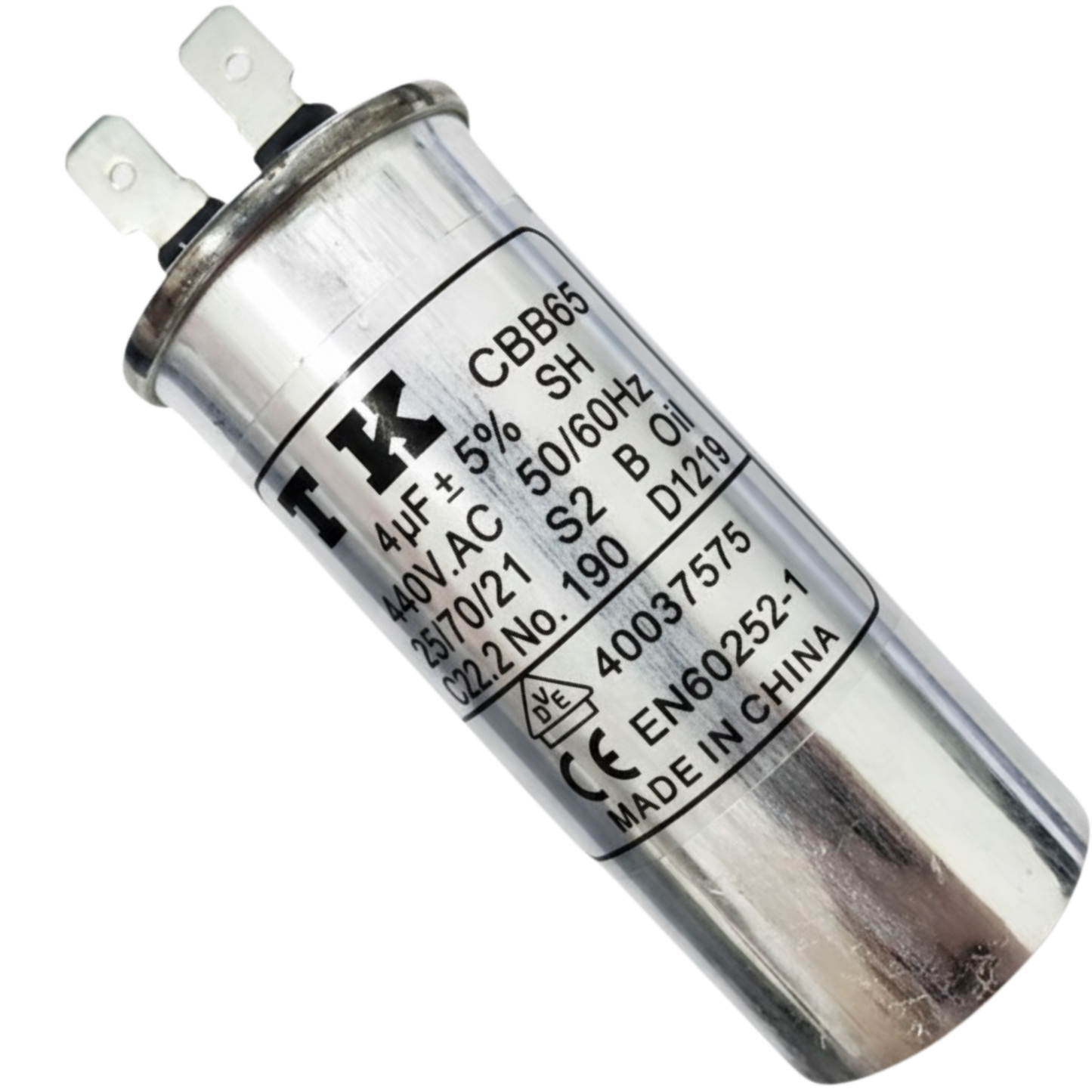 Capacitor De Partida 4uF 440V 30x70mm (Fast-on)