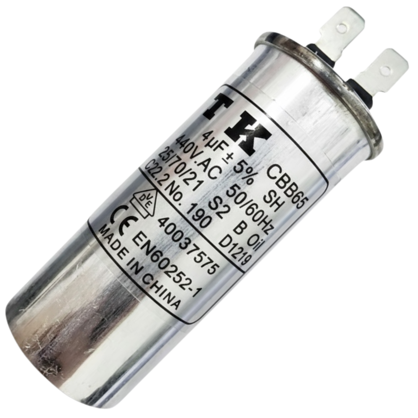 Capacitor De Partida 4uF 440V 30x70mm (Fast-on)