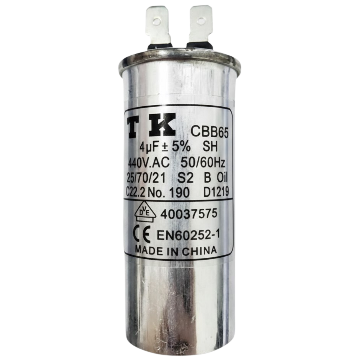 Capacitor De Partida 4uF 440V 30x70mm (Fast-on)