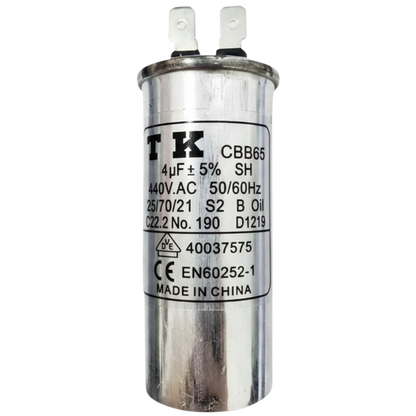 Capacitor De Partida 4uF 440V 30x70mm (Fast-on)