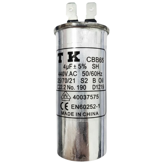 Capacitor De Partida 4uF 440V 30x70mm (Fast-on)