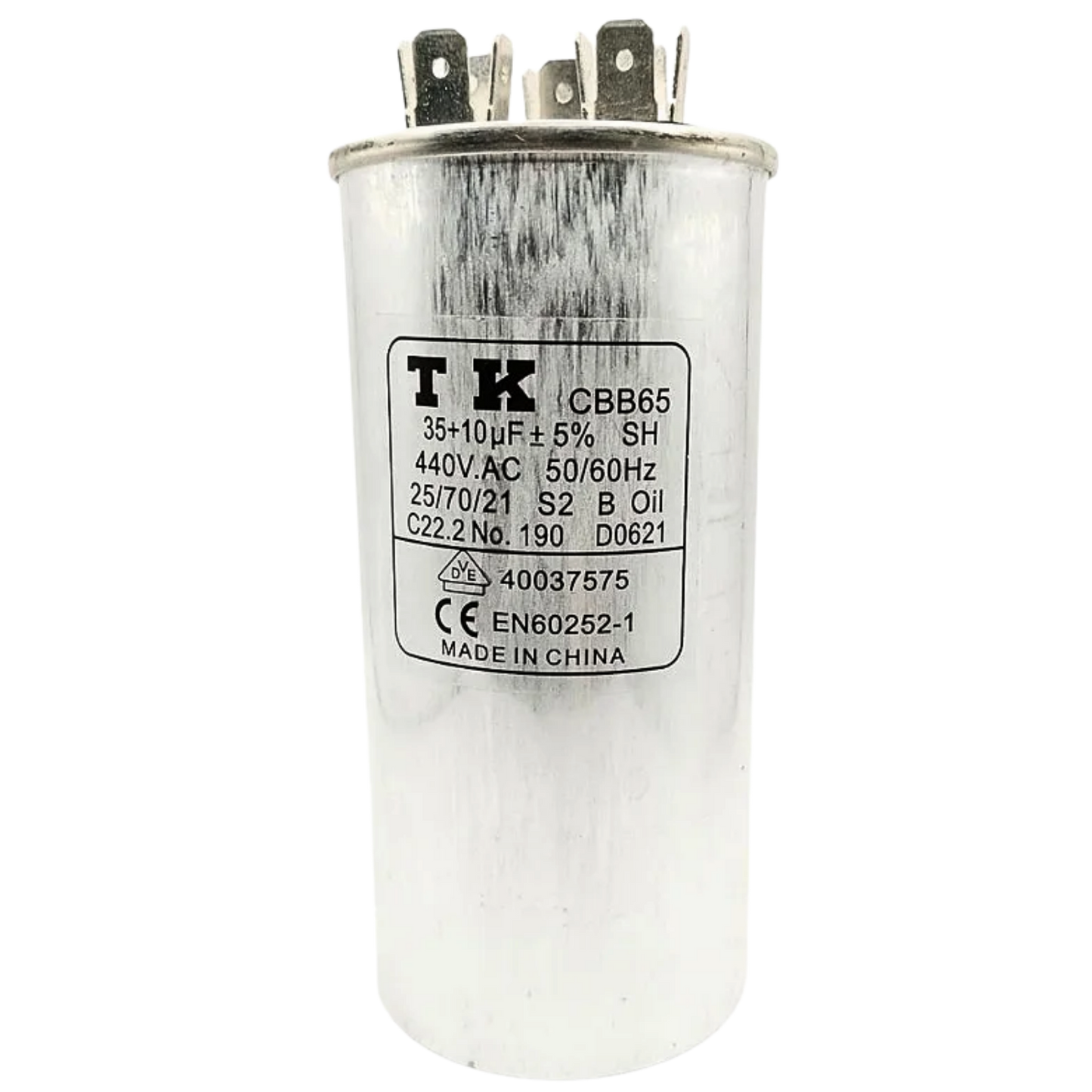 Capacitor De Partida 35uF+10uF 440V 50x105mm (Fast-on)