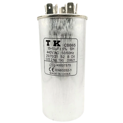 Capacitor De Partida 35uF+10uF 440V 50x105mm (Fast-on)