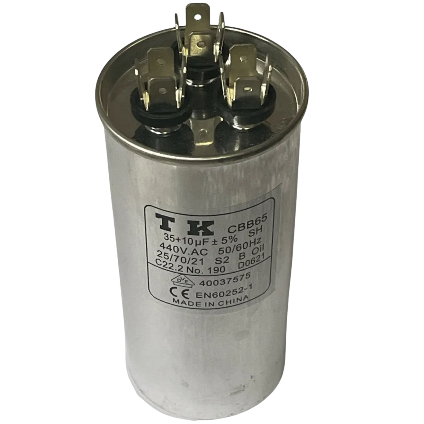 Capacitor De Partida 35uF+10uF 440V 50x105mm (Fast-on)