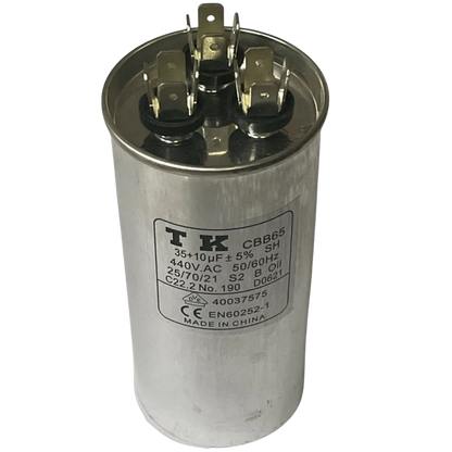 Capacitor De Partida 35uF+10uF 440V 50x105mm (Fast-on)