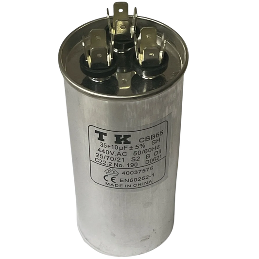Capacitor De Partida 35uF+10uF 440V 50x105mm (Fast-on)