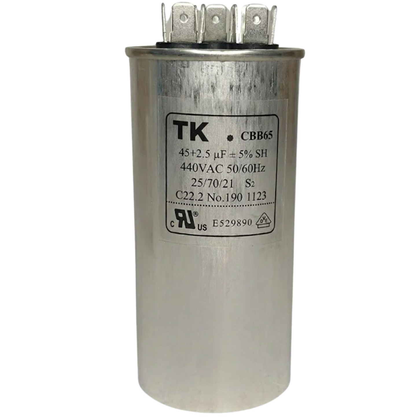 Capacitor De Partida 45uF+2,5uF 440V 55x105mm (Fast-on)