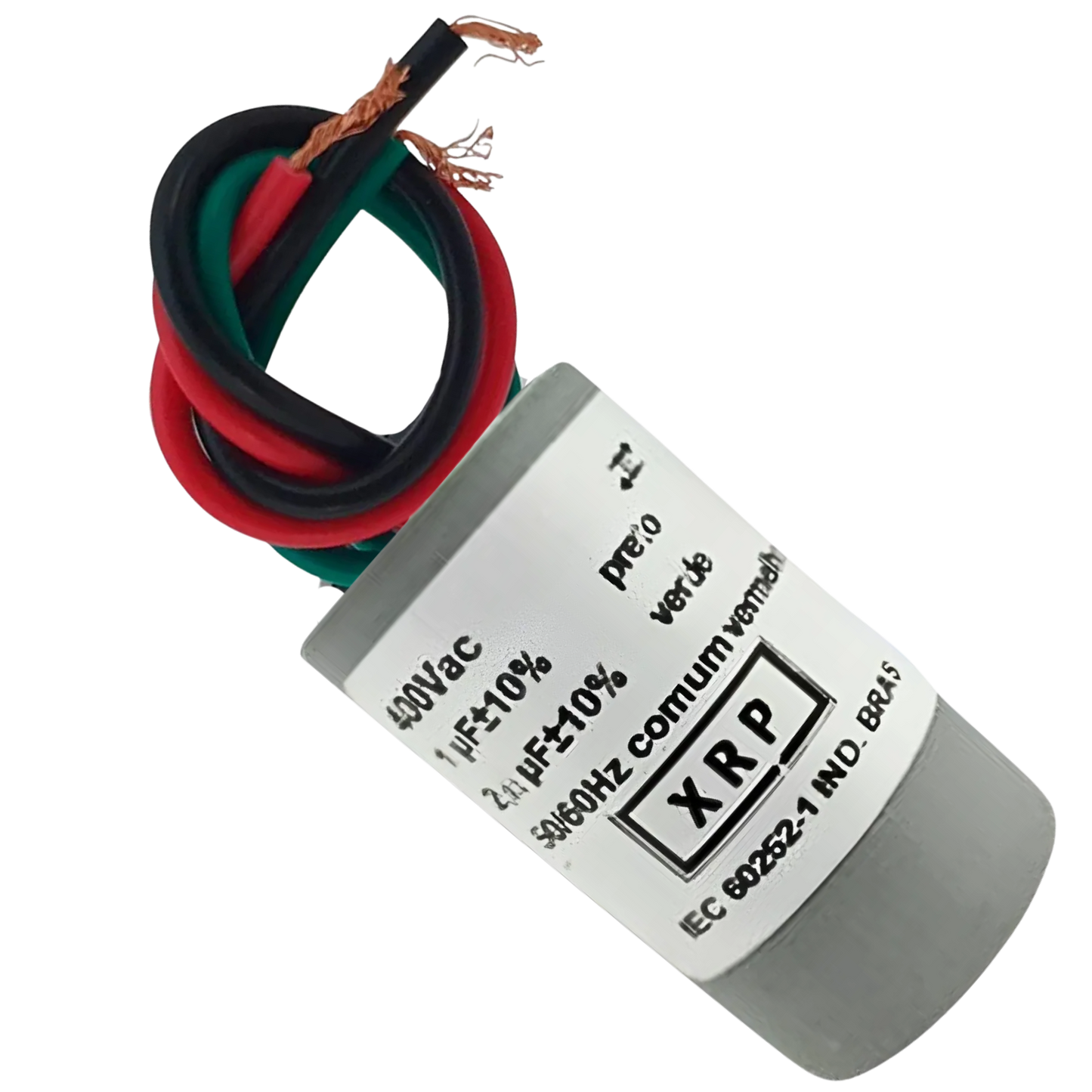 Capacitor De Partida 1uF+2uF 400V 25x49mm (3Fios)