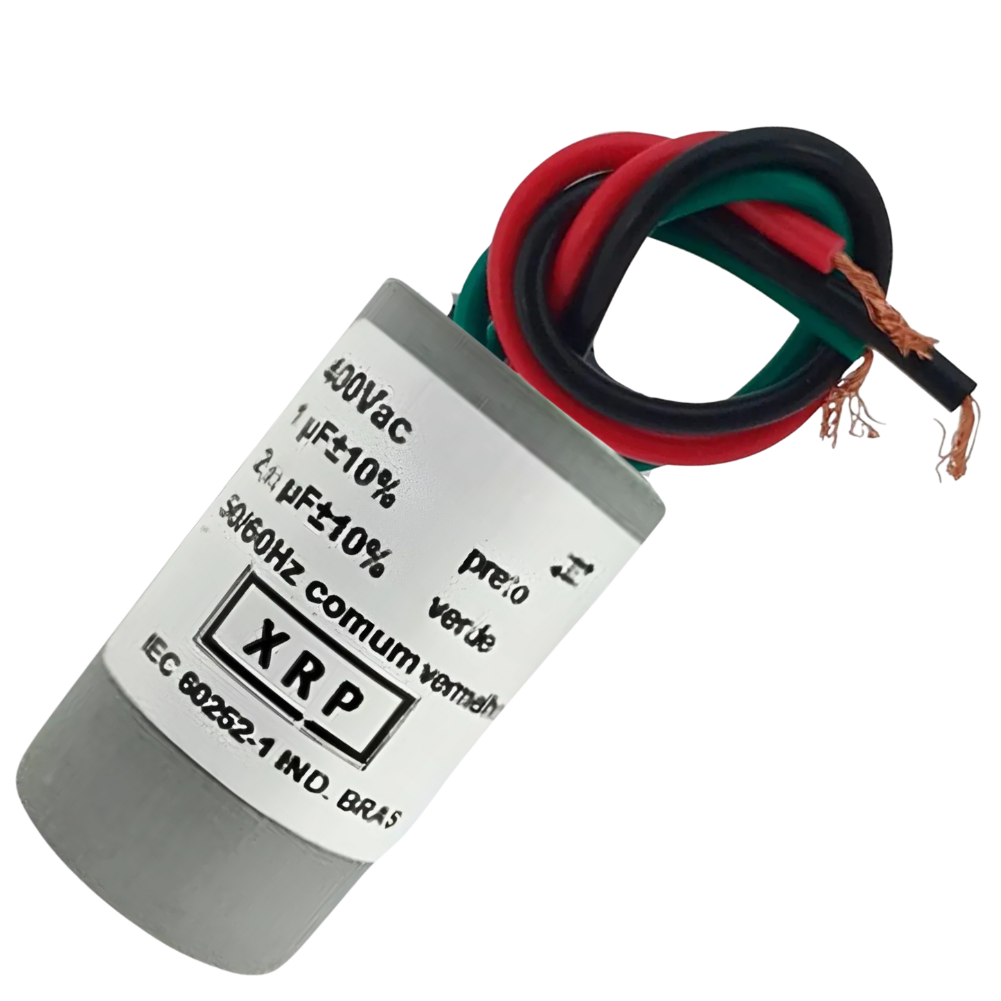 Capacitor De Partida 1uF+2uF 400V 25x49mm (3Fios)